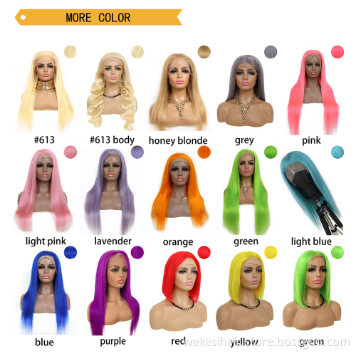 Vendor Stock 13X6 Hd Transparent Swiss Lace Wigs Human Hair Lace Front Glueless Brazilian 100% Virgin Natural Human Hair Wigs